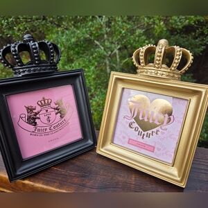 Juicy Couture Crown Picture Frame Set - Black and Gold